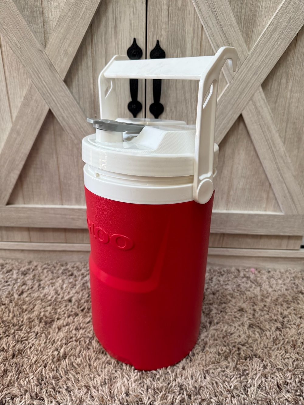 Igloo Red Cooler Jug with White Handle and Lid